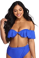 Wave Babe Ruffle Swim Top