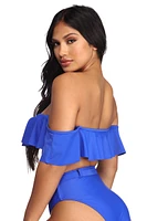 Wave Babe Ruffle Swim Top