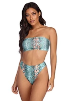 Snake It Off Bandeau Swim Top