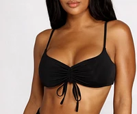 Find Me Paradise Drawstring Swim Top