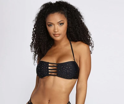 Heat Wave Bar Front Bandeau Swim Top