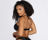 Heat Wave Bar Front Bandeau Swim Top