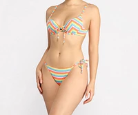 Feeling It Rainbow Bikini Top