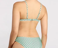 Polka Dot Ruffle Swim Top