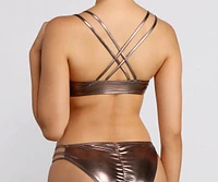 Baecation Metallic Swim Top