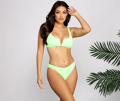 Set On Paradise Ribbed Bikini Top