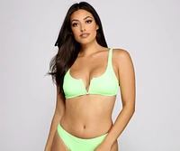 Set On Paradise Ribbed Bikini Top