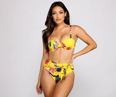 Get Sprung Floral Bikini Top