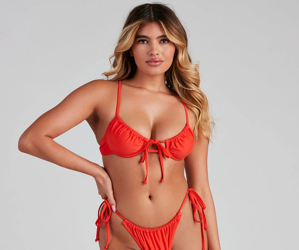 Beach Vibes Scrunch Demi Bikini Top