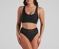 Summertime Chic Mesh Swim Top