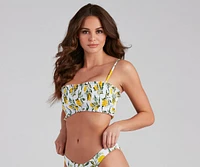 Sunkissed Vibes Lemon Bikini Top