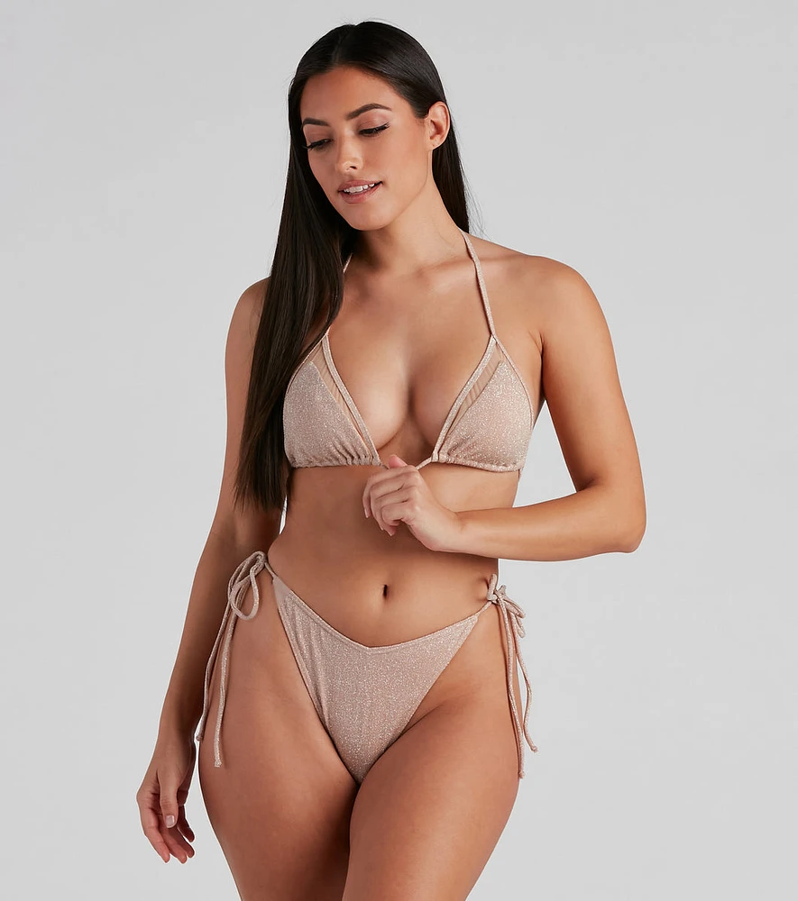 Get That Glitzy Glow Bikini Top