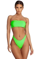 Key Lime High Waist Swim Bottom