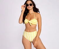 Island The Sun Striped Swim Bottoms