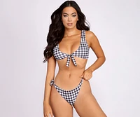 Babe Next Door Gingham Swim Bottoms