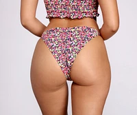 Playing Nice Floral Tie Swim Bottoms