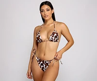 So Glam Cow Print Bikini Bottoms