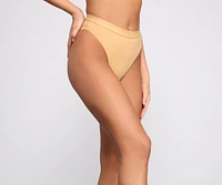 Sleek and Minimal High Waist Bikini Bottoms