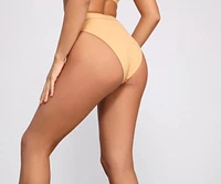 Sleek and Minimal High Waist Bikini Bottoms