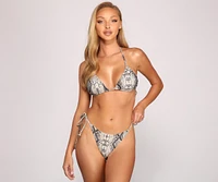 Make It Fierce Snake Print Bikini Bottoms