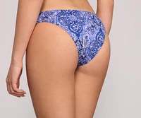 Bohemian Paradise Paisley Print Bikini Bottoms