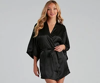 Heart Of Lace Satin Robe