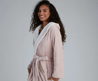 Keeping Knit Cozy Fleece Robe