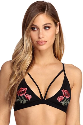 Floral Applique Bralette