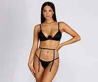 It For The Romance Rhinestone Bra + Panty Set