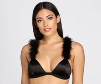 Forever Love Marabou Trim Bralette