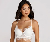 Longline Scalloped Lace Bralette