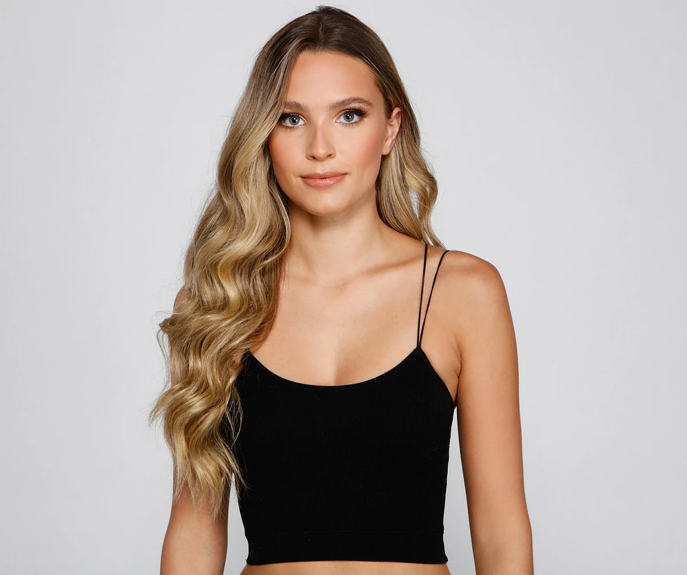 Lace-Back Long Line Bralette