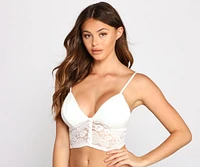 Chic Button-Detail Longline Bralette