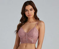 Sultry Lace Glam Longline Bralette