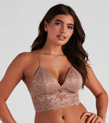 Pretty Poised Lace Longline Bralette