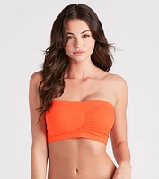 Strapless Ruched Padded Bandeau