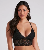 Flirtatious Allure Lace Longline Bra