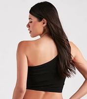 Relax A Little Seamless One-Shoulder Tank Bra