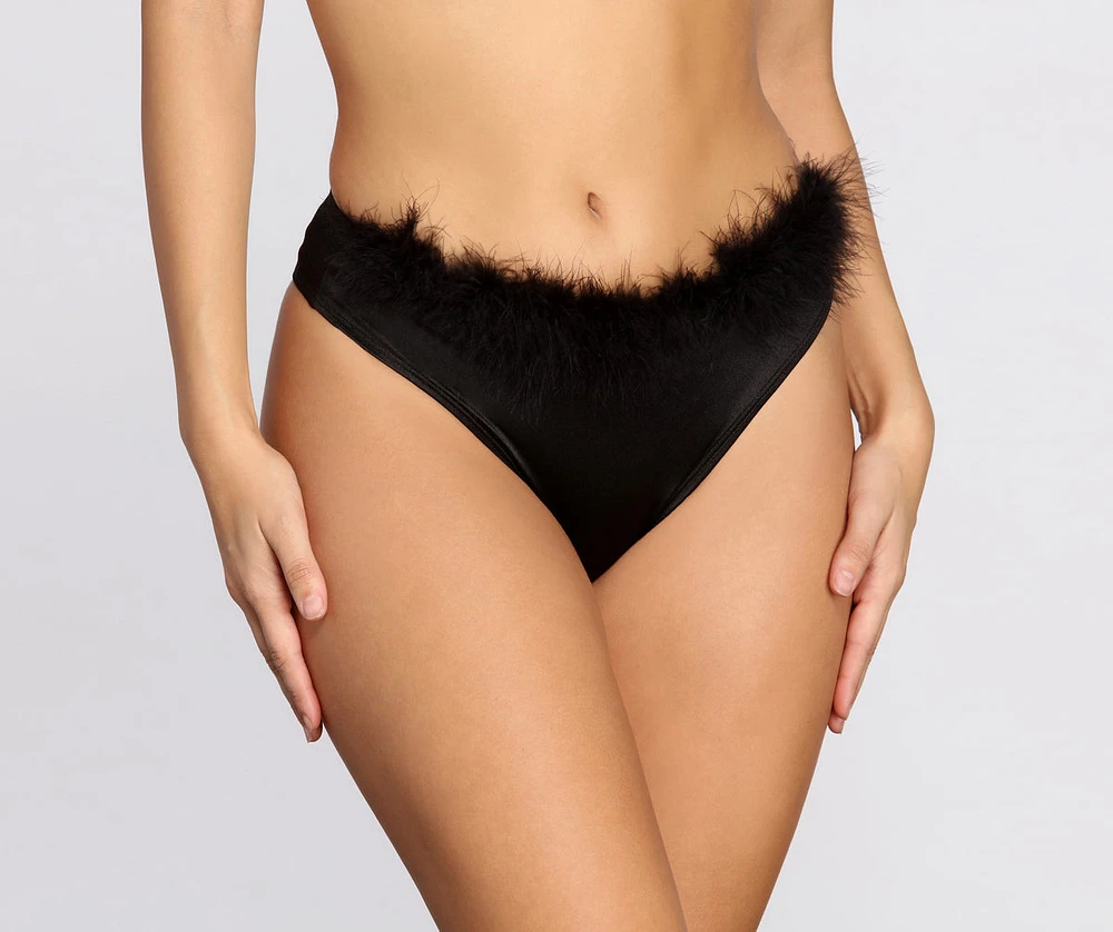 Forever Love Marabou Trim Briefs