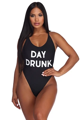 Day Drunk One Piece Swimsuit