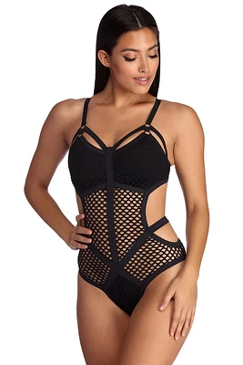 Hot Catch Netted Swimsuit