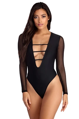 Taking Chances Mesh Swimsuit