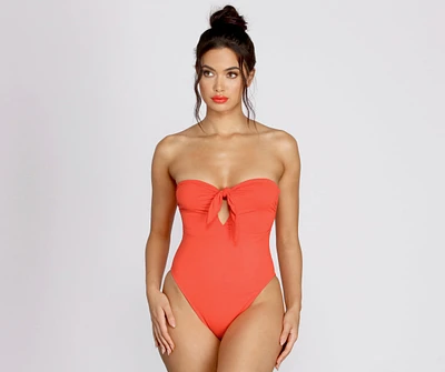 Sunkissed Tie Front One Piece Swimsuit