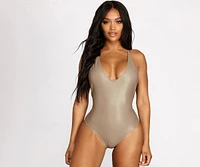 Show Your Shimmer Scoop Back Swimsuit