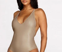 Show Your Shimmer Scoop Back Swimsuit