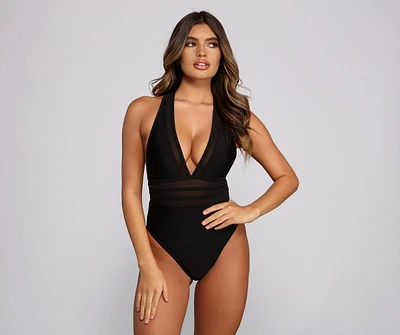 Taking the Plunge Mesh One Piece Swimsuit