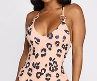 Charge Leopard Print One Piece Swimsuit