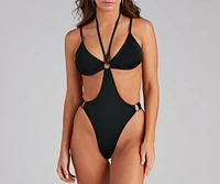 Just Add Water Caged One-Piece Swimsuit