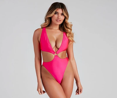 Beach Party Hoop One Piece Swimsuit