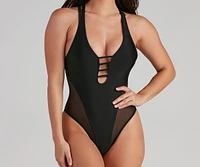 Mesh Fun Strappy One-Piece Swimsuit